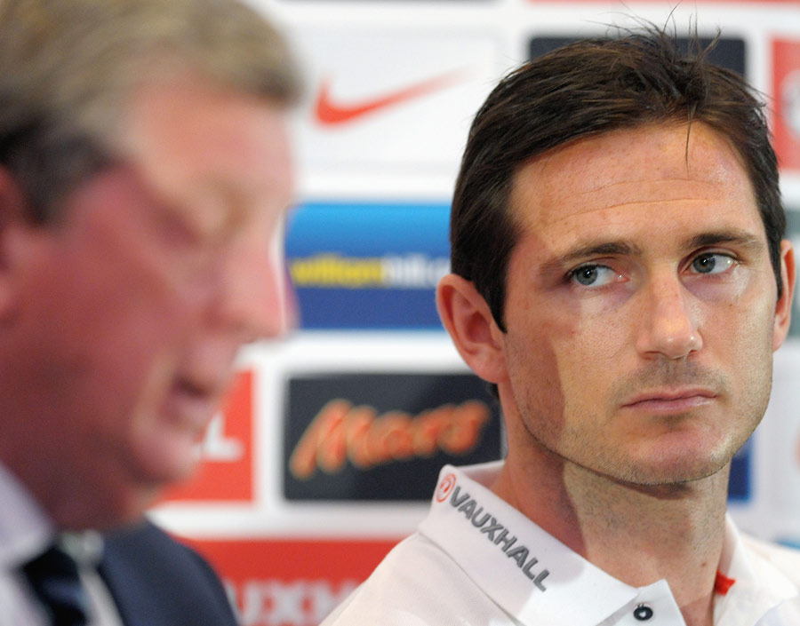 Frank Lampard and Roy Hodgson speak to the media