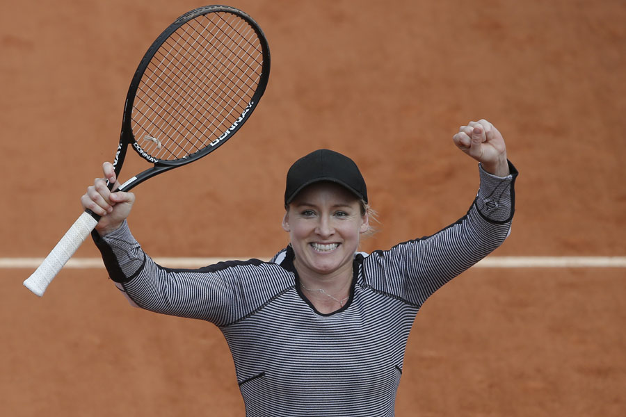 Bethanie Mattek-Sands is delighted after the biggest win of her career against Li Na