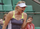 Maria Sharapova celebrates a point