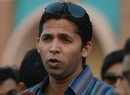 Mohammad Asif speaks to reporters in Lahore