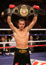 Scott Quigg with his belt after beating Rendall Munroe