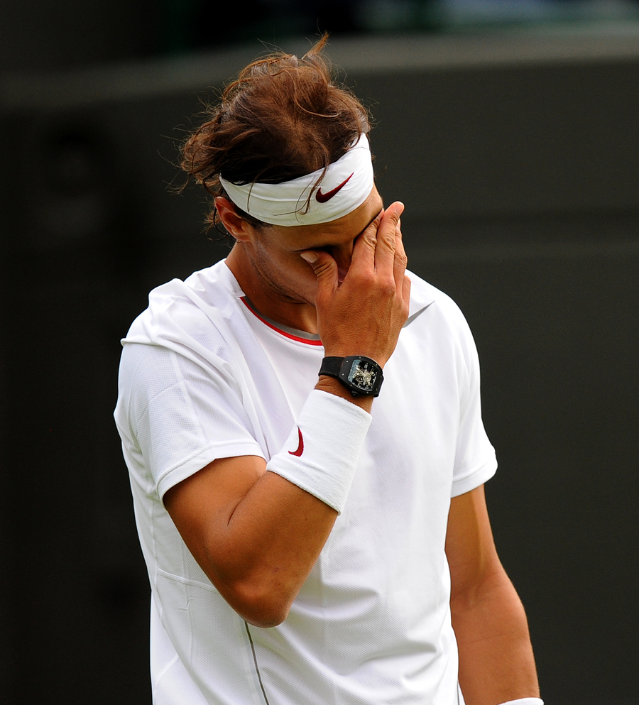 Rafael Nadal expresses his frustration