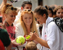 Laura Robson signs autographs for fans