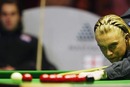 Paul Hunter in action during his win over Ronnie O'Sullivan in the Masters
