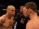 Mike Bisping enters the stare-off with Wanderlei Silva