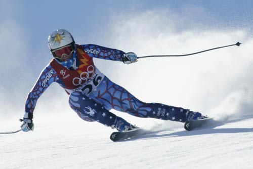 Picabo Street in action in the women's downhill
