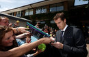 Andy Murray signs autographs for the fans