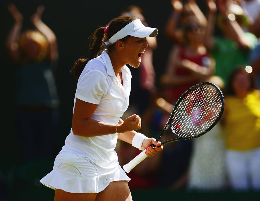Laura Robson roars with delight