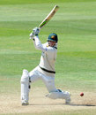 Phillip Hughes flays the ball through the covers