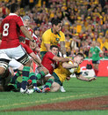 James O'Connor goes over for a try