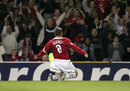 Wayne Rooney celebrates his second goal