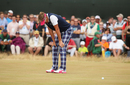 Ian Poulter agonises over a missed putt