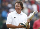 Phil Mickelson with the Claret Jug