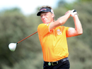 Bernhard Langer tees off at the second hole