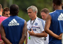 Jose Mourinho during a Chelsea training session in Washington