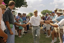 John Daly takes the plaudits on his way to the tenth tee