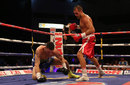 Nathan Cleverly hits the canvas