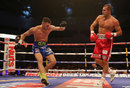 Nathan Cleverly struggles to stay on his feet
