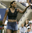 Serena Williams complains about a call during her match with Jennifer Capriati 