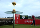Paul McGinley hits the opening shot of the Wales Open - the first qualifying tournament for next year's Ryder Cup