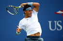 Rafael Nadal smashes a winner