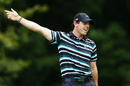 Rory McIlroy shows his frustration during his third round