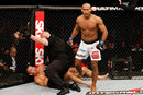 Ronaldo 'Jacare' Souza turns after stopping Yushin Okami in the first round