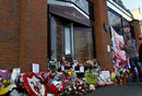Tributes left at the Hillsborough Memorial outside Anfield