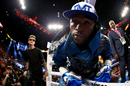 Floyd Mayweather enters the ring with Justin Bieber