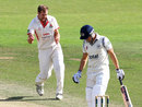 Tom Smith celebrates a wicket