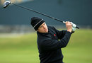 Hugh Grant practices at St Andrews for the Alfred Dunhill Championship