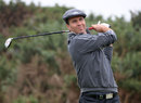 Michael Vaughan practices for the Alfred Dunhill Championship