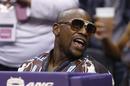 Floyd Mayweather Jr attends game one of the WNBA basketball Western Conference semi-final series