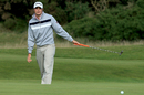 Peter Uihlein watches as a putt ends short