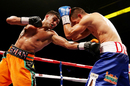 Amir Khan lands a punch on Julio Diaz