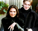 David and Victoria Beckham pose for the cameras