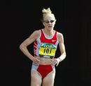 Paula Radcliffe mid-stride