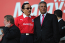 Cardiff City owner Tan Sri Dr Vincent Tan looks on