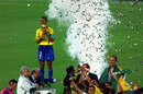 Cafu lifts the World Cup for Brazil