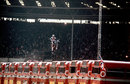 American stunt man Evel Knievel during his display at Wembley Stadium