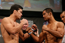 Lyoto Machida and Mark Munoz face off during the UFC Fight Night 30 weigh-in