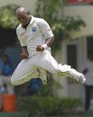 Tino Best leaps for joy after dismissing Tamim Iqbal