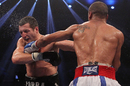 Andre Ward lands a big left hand on Carl Froch