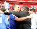 Frank Lampard and Jose Mourinho embrace