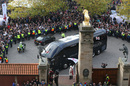 Fans flocked to see the England team's arrival at Twickenham
