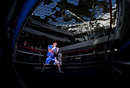 George Groves works out at Westfield Shopping Centre in Shepherds Bush ahead of his fight with Carl Froch