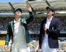 Michael Clarke tosses the coin as Alastair Cook calls ... wrongly
