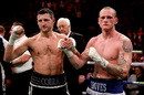 Carl Froch and George Groves stand side by side after their fight