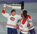 Gary Leeman lifts the Stanley Cup, Montreal Canadiens v LA Kings, NHL, Montreal Forum, Quebec, Canada, June 9, 1993