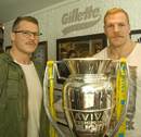 Northampton's Dylan Hartley and Wasps' James Haskell show off their moustaches in aid of Movember